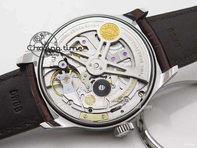 MIROTIME 0706 MoistureWicking Portuguese Real PR IW500704 ZF 1:1 Best Edition On Brown Leather Strap A52010 V 7311